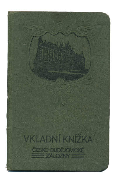 Česko-Budějovická záložna vkladní knížka 214