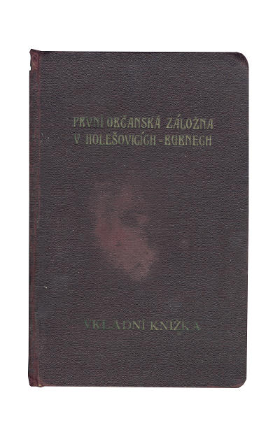 Vkladní knížka První občanská záložna v Holešovicích-Bubenči
