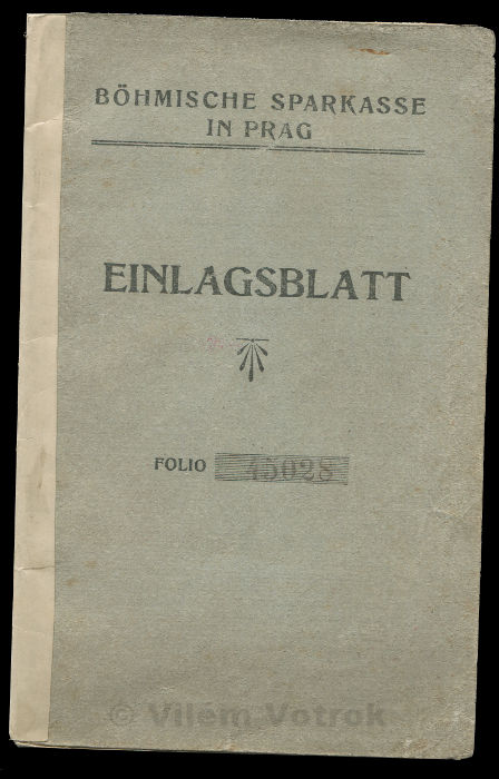 Böhmische Sparkasse in Prag Einlagsblatt 638