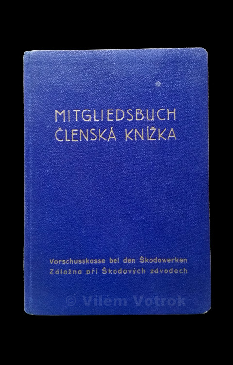 Mitgliedsbuch der Vorschusskasse bei den Škodawerken Sparbuch 14